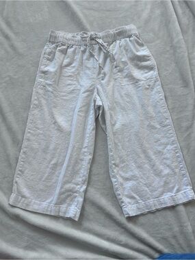 White Stag Women’s White Drawstring Boho Wide-Leg Capris